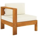  3-osobowa sofa ogrodowa z kremowymi poduszkami, drewno akacjowe Lumarko!