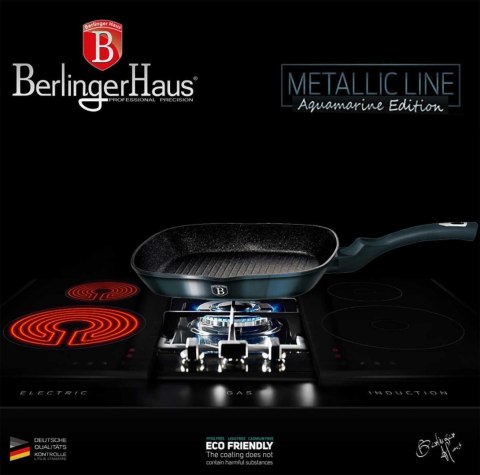  Zestaw 3 Patelni Granitowych 20/24/28cm Berlinger Haus Bh-6140 Aquamarine Lumarko!