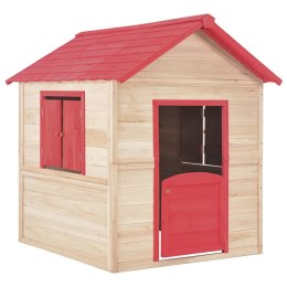  Domek do zabawy dla dzieci, drewno jodłowe, czerwony Lumarko!