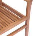  Krzesła stołowe z kremowymi poduszkami, 6 szt., drewno tekowe Lumarko!