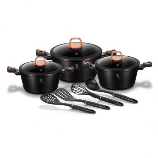  Zestaw Garnków Granitowych Berlinger Haus Bh-6154 Black Rose Lumarko!