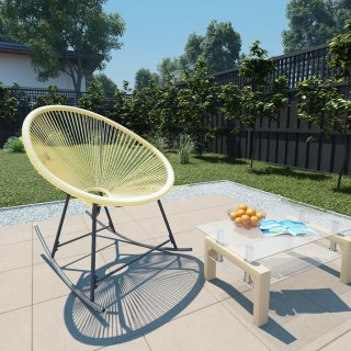  Bujane krzesło ogrodowe, rattan PE, beżowe Lumarko!