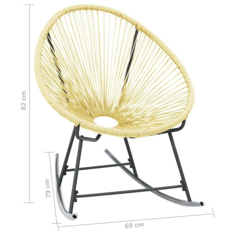  Bujane krzesło ogrodowe, rattan PE, beżowe Lumarko!