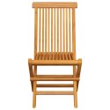  Krzesła ogrodowe z beżowymi poduszkami, 8 szt., drewno tekowe Lumarko!