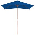  Parasol ogrodowy na drewnianym słupku, niebieski, 150x200 cm Lumarko!