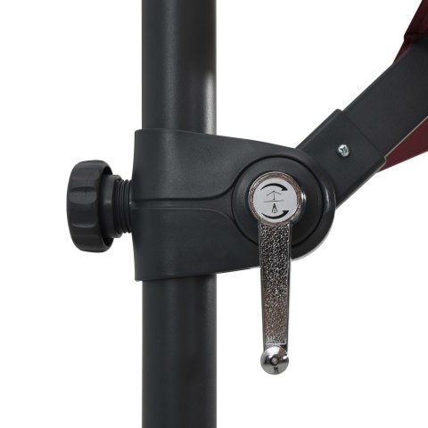  Parasol wiszący z LED, bordowy, 250x250 cm Lumarko!