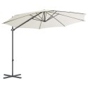  Parasol wiszący ze stalowym słupkiem, 300 cm, piaskowy Lumarko!