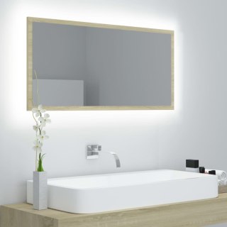  Lustro łazienkowe z LED, kolor dąb sonoma, 90x8,5x37 cm, płyta Lumarko!