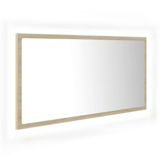  Lustro łazienkowe z LED, kolor dąb sonoma, 90x8,5x37 cm, płyta Lumarko!