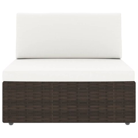  Sofa modułowa 2-osobowa, rattan PE, brązowa Lumarko!