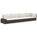  Sofa modułowa 2-osobowa, rattan PE, brązowa Lumarko!