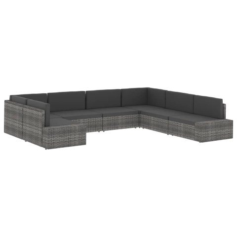  Sofa modułowa 2-osobowa, rattan PE, brązowa Lumarko!