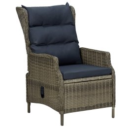  Rozkładane krzesło ogrodowe z poduszkami, brązowy polirattan Lumarko!