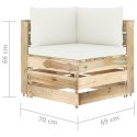  Ogrodowa sofa 2-os z poduszkami, impregnowane na zielono drewno Lumarko!