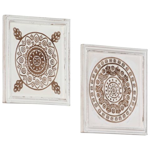  Ręcznie rzeźbione panele ścienne, 2 szt., MDF, 40x40x1,5 cm Lumarko!