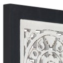  Ręcznie rzeźbiony panel ścienny, MDF, 40x40x1,5cm, czarno-biały Lumarko!
