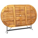 Owalny stół ogrodowy, 160x85x74 cm, lite drewno akacjowe Lumarko!