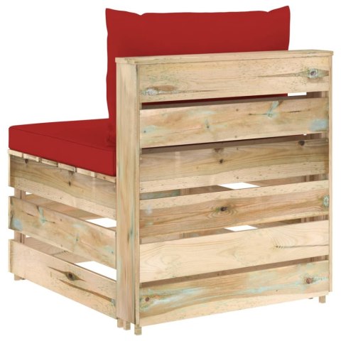  Moduł sofy środkowej z poduszkami, impregnowane drewno Lumarko!