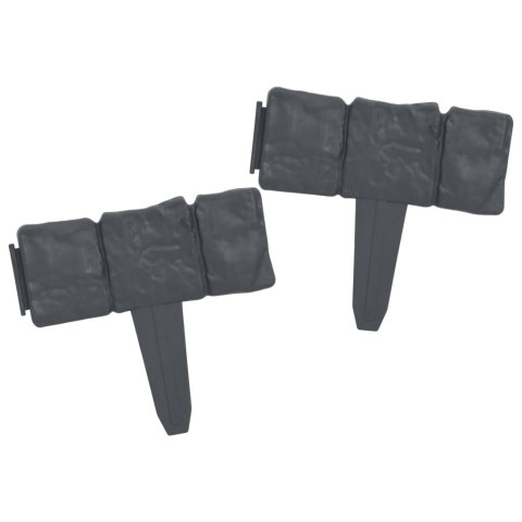  Obrzeża trawnikowe stylizowane na kamień, 41 szt., plastik 10 m Lumarko!