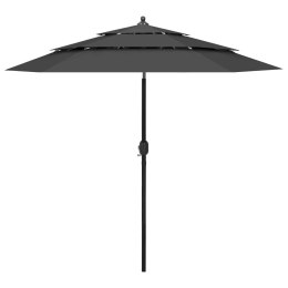  3-poziomowy parasol na aluminiowym słupku, antracytowy, 2,5 m Lumarko!