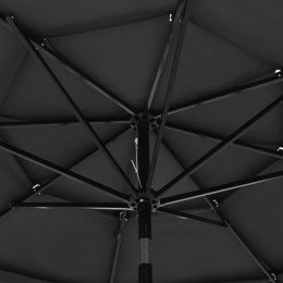  3-poziomowy parasol na aluminiowym słupku, antracytowy, 3 m Lumarko!
