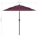  3-poziomowy parasol na aluminiowym słupku, bordowy, 2,5 m Lumarko!