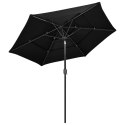  3-poziomowy parasol na aluminiowym słupku, czarny, 2,5 m Lumarko!