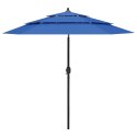  3-poziomowy parasol na aluminiowym słupku, lazurowy, 2,5 m Lumarko!
