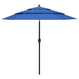  3-poziomowy parasol na aluminiowym słupku, lazurowy, 2,5 m Lumarko!