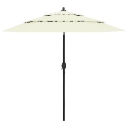  3-poziomowy parasol na aluminiowym słupku, piaskowy, 2,5 m Lumarko!