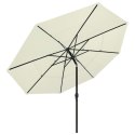  3-poziomowy parasol na aluminiowym słupku, piaskowy, 3,5 m Lumarko!