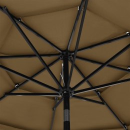  3-poziomowy parasol na aluminiowym słupku, taupe, 3 m Lumarko!