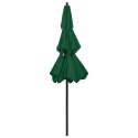  3-poziomowy parasol na aluminiowym słupku, zielony, 2,5 m Lumarko!