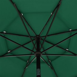  3-poziomowy parasol na aluminiowym słupku, zielony, 3,5 m Lumarko!