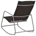  Ogrodowe krzesło bujane, czarne, 95x54x85 cm, textilene Lumarko!