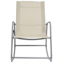  Ogrodowe krzesło bujane, kremowe, 95x54x85 cm, textilene Lumarko!