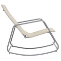  Ogrodowe krzesło bujane, kremowe, 95x54x85 cm, textilene Lumarko!
