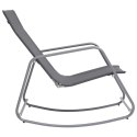  Ogrodowe krzesło bujane, szare, 95x54x85 cm, textilene Lumarko!