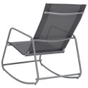  Ogrodowe krzesło bujane, szare, 95x54x85 cm, textilene Lumarko!