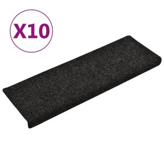  Nakładki na schody, 10 szt., czarne, 65x25 cm Lumarko!