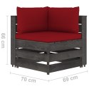  Ogrodowa sofa 2-os z poduszkami, impregnowane na szaro drewno Lumarko!