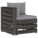  Ogrodowa sofa 4-os. z poduszkami, impregnowane na szaro drewno Lumarko!
