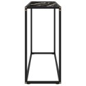  Stolik konsolowy, czarny, 100x35x75 cm, szkło hartowane Lumarko!