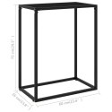  Stolik konsolowy, czarny, 60x35x75 cm, szkło hartowane Lumarko!