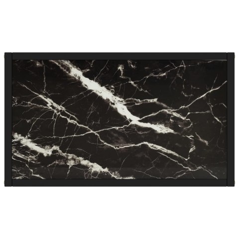  Stolik konsolowy, czarny, 60x35x75 cm, szkło hartowane Lumarko!