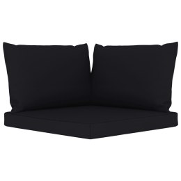  Poduszki na sofę z palet, 3 szt., czarne, tkanina Lumarko!