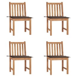  Krzesła ogrodowe, 4 szt., z poduszkami, lite drewno tekowe Lumarko!