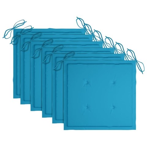  Krzesła ogrodowe z poduszkami, 6 szt., lite drewno tekowe Lumarko!