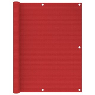  Parawan balkonowy, czerwony, 120x500 cm, HDPE Lumarko!