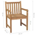  Krzesła ogrodowe z beżowymi poduszkami, 6 szt., drewno tekowe Lumarko!
